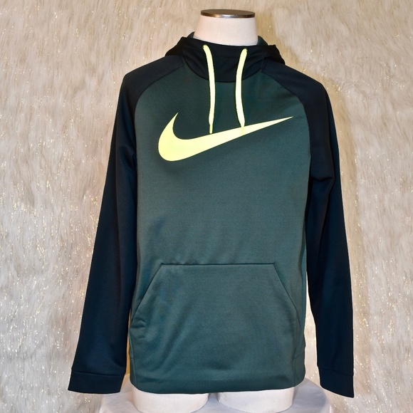 Nike Sweaters | Mens Neon Green Nike Therma Hoodie New With Tags | Poshmark